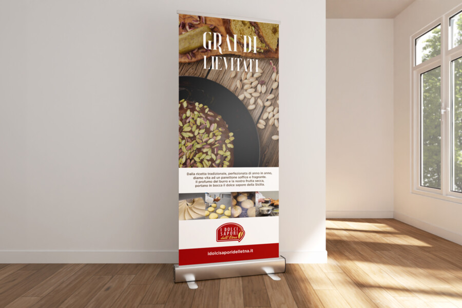 Roll-up pubblicitario stampato – progetto grafico